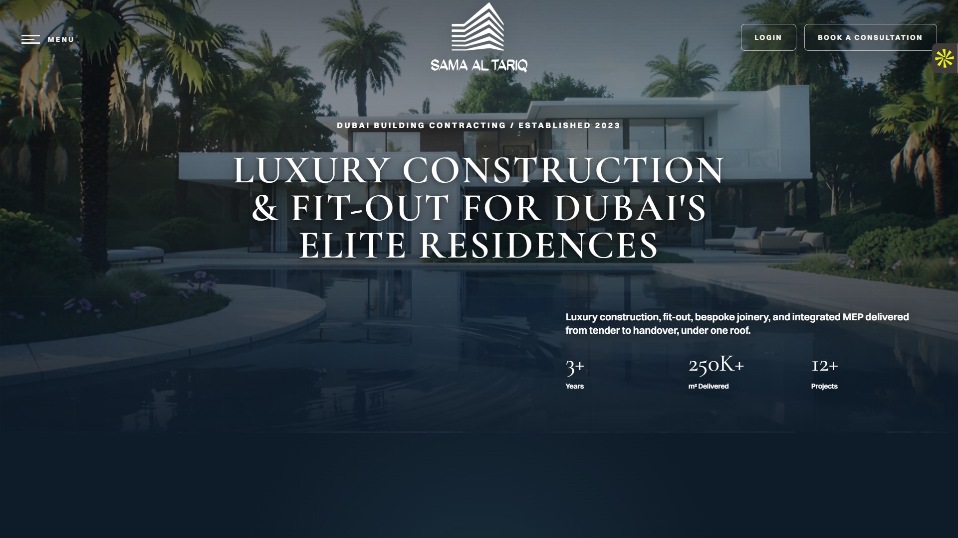 Sama Al Tariq construction and fit-out website by DAO Marketing